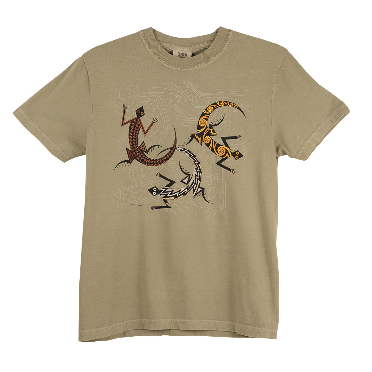 Sabaku Spinning Lizards Unisex Short Sleeve Tee (Granite)