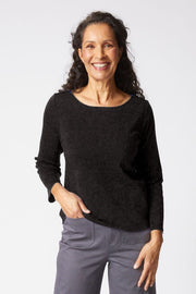 Habitat Cozy Rib Everyday Solid Black Tee (16411)