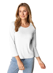 Habitat  Everyday Long Sleeve Scoop Neck  Tee (16511)(White)