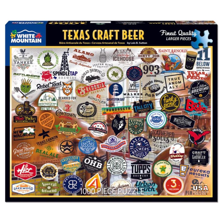 White Mountain Texas Craft Beers Puzzle (1000 Piece)