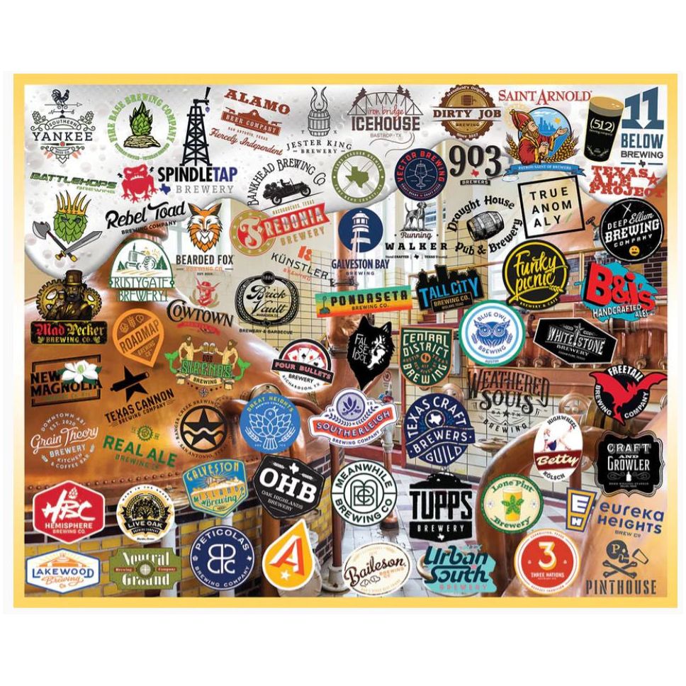 White Mountain Texas Craft Beers Puzzle (1000 Piece)