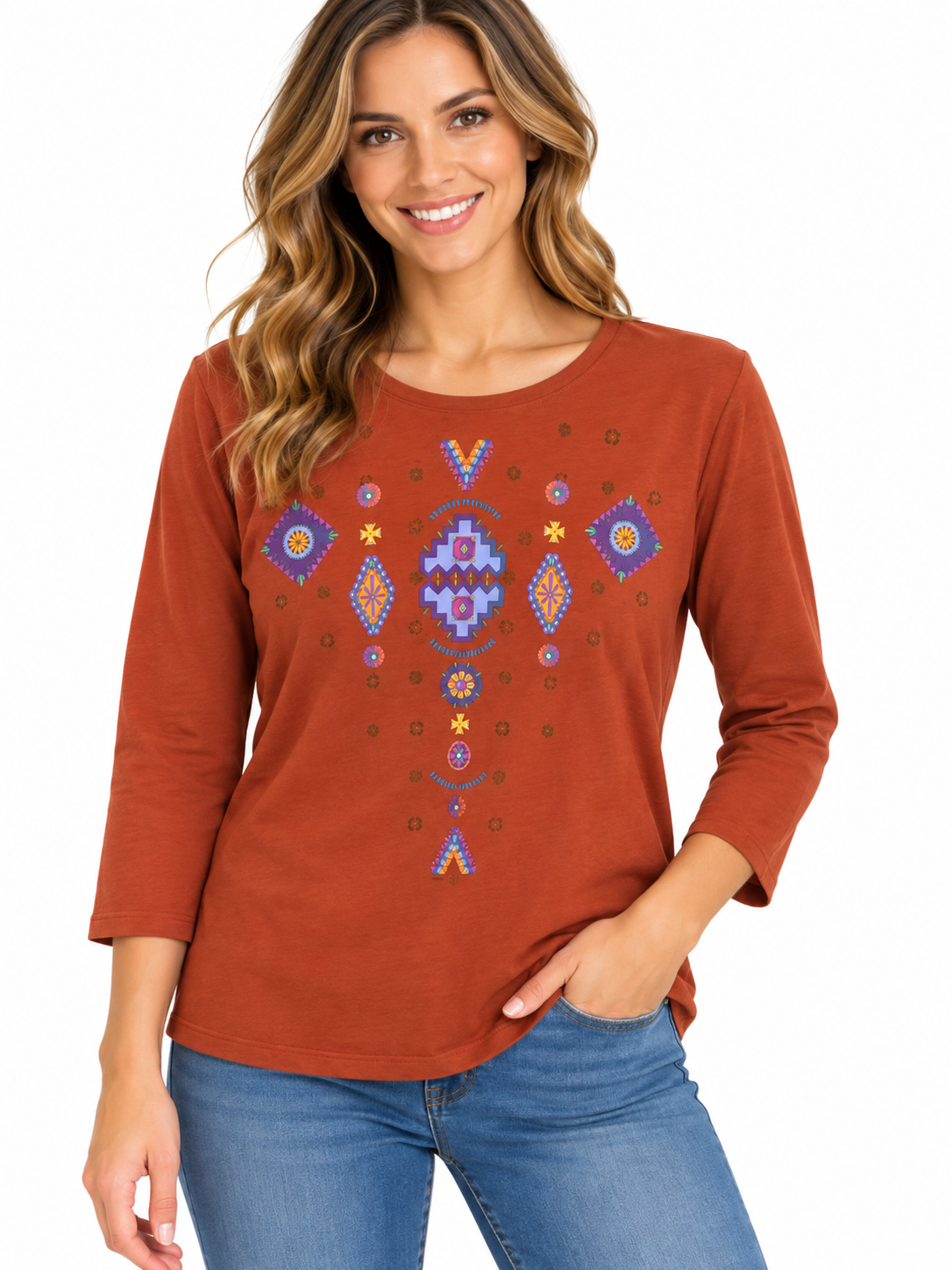 Sabaku Concho 3/4 sleeve Best Tee (449GGB3/4Best) (Gingerbread)