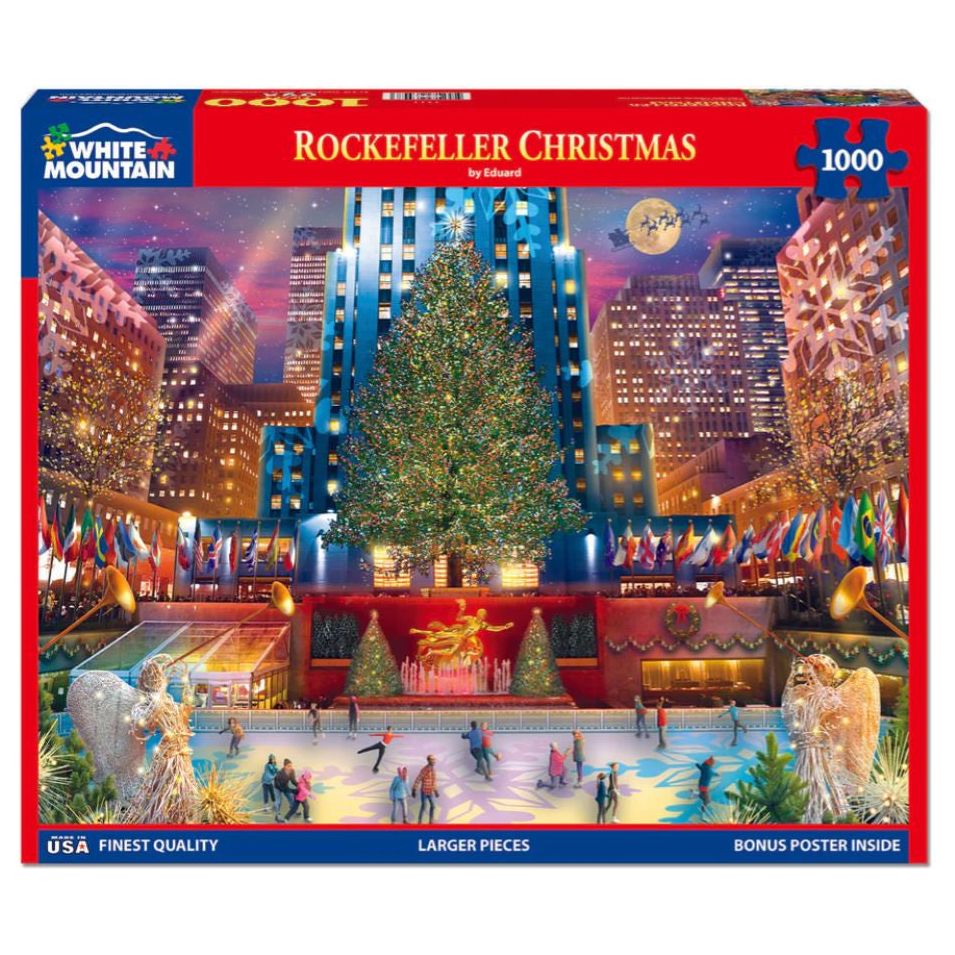 White Mountain Rockefeller Christmas Puzzle (1000 Piece)