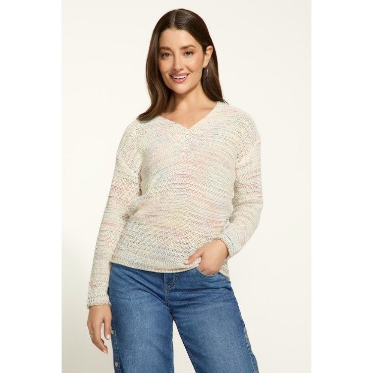 FDJ French Dressing Confetti V-Neck Sweater
