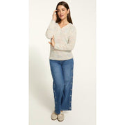 FDJ French Dressing Confetti V-Neck Sweater