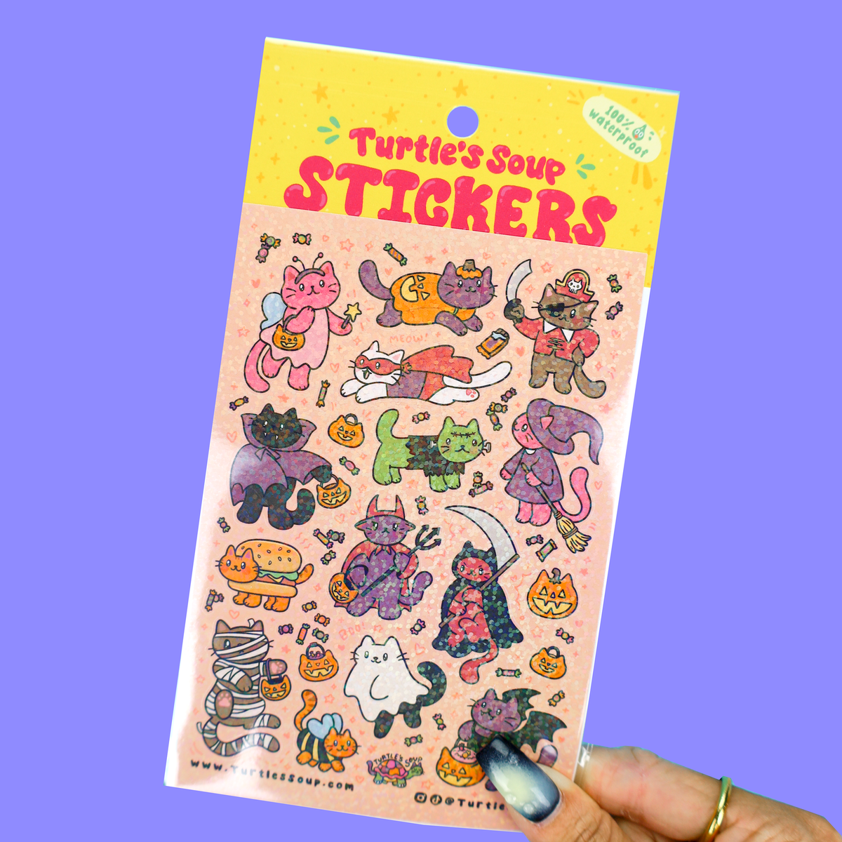 Kitty Halloween Costume Sticker Sheet