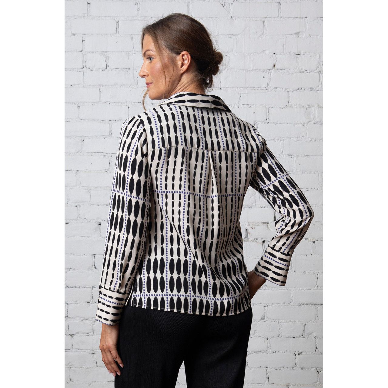 Olivia by Habitat Georgette Grid Button Front Shirt (SHELL)