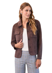 FDJ French Dressing Faux Suede Jacket (1926159)(Brown)