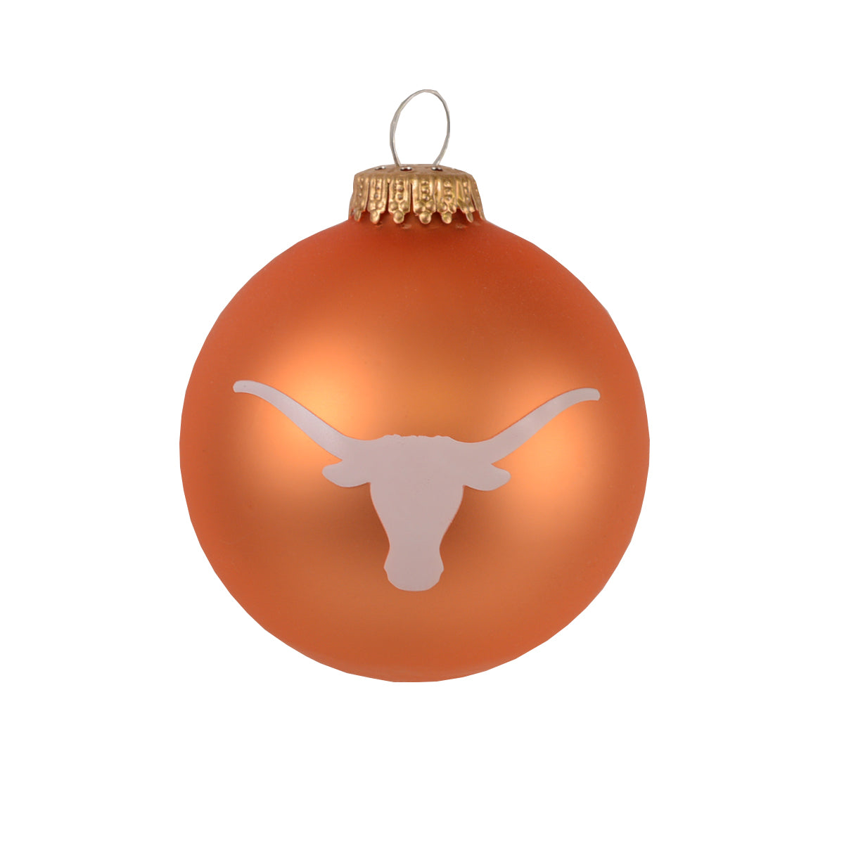 Texas Longhorn Velveteen Ball  Ornament with Logo