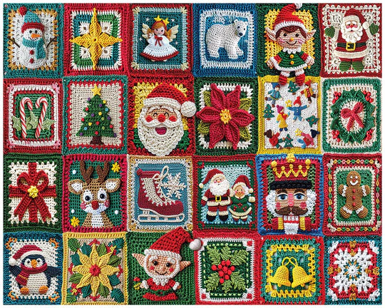 White Mountain Christmas Crochet Puzzle (1000 Piece)