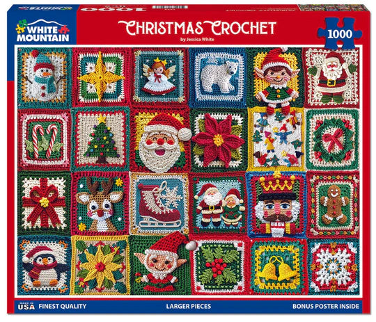 White Mountain Christmas Crochet Puzzle (1000 Piece)