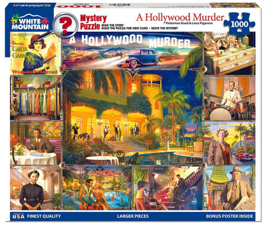 White Mountain Hollywood Murder Mystery Puzzle (1000 Piece)