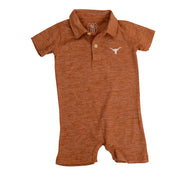 Texas Longhorn Wes & Willy Infant Slub Short Sleeve  Romper (802TEX6)(Burnt Orange)