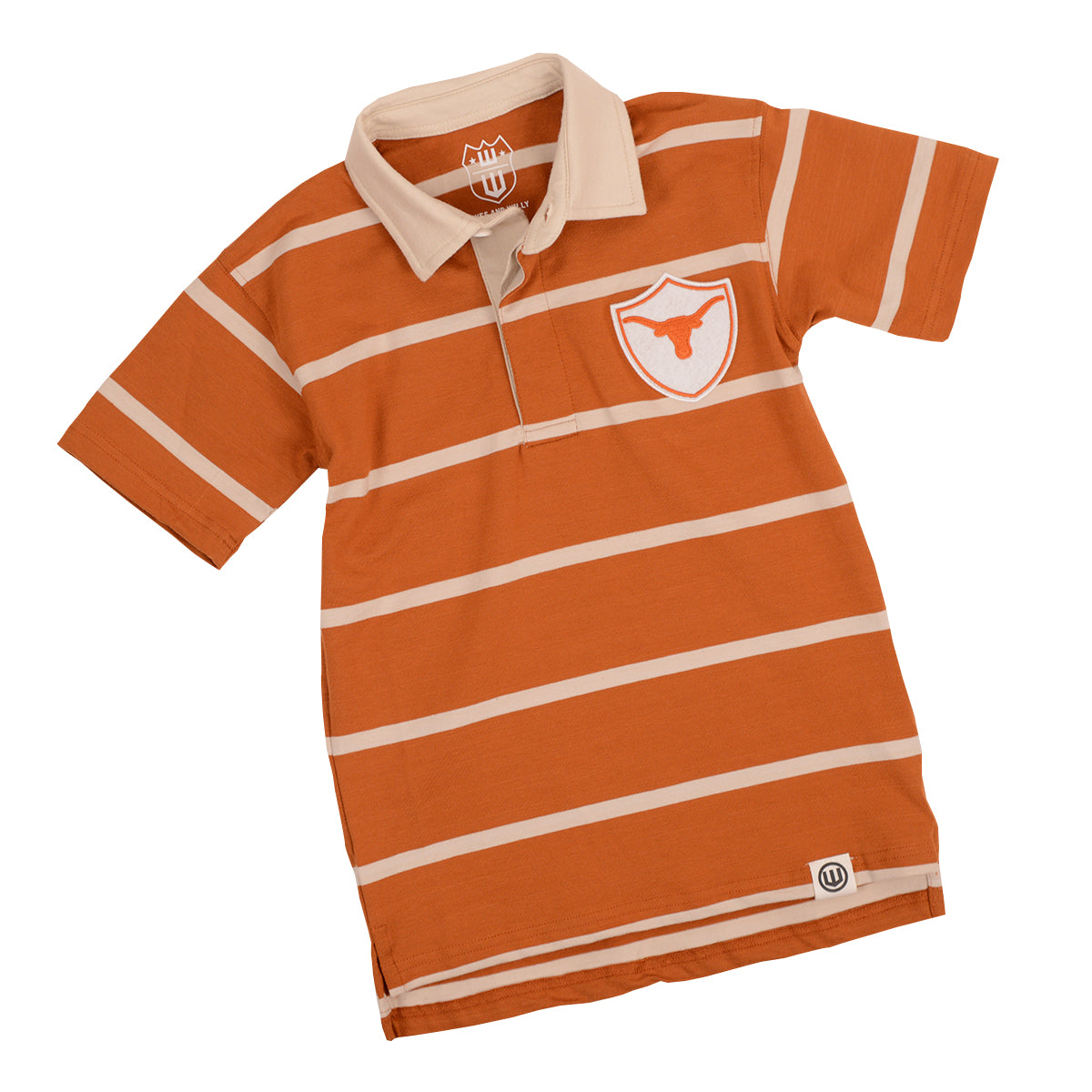 Texas Longhorn Wes & Willy Toddler Duo Stripe Rugby Shirt (855TEX)