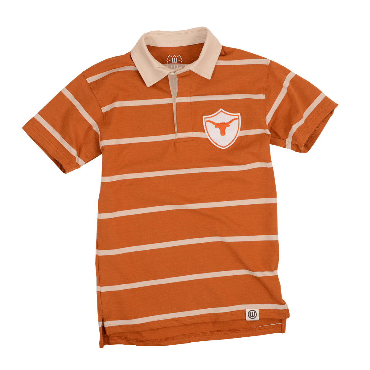 Texas Longhorn Wes & Willy Youth Duo Stripe Rugby Shirt (855TEX)