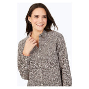 Foxcroft Journey Luxe Dark Chocolate Leopard Tunic