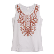 Parsley & Sage Carol Embroidered Sleeveless Tank (2 Colors) (19W256A)