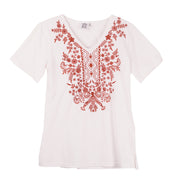 Parsley & Sage Carol Short Sleeve Top (2 Colors) (19W256B)