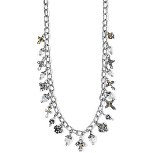Brighton One Cross Necklace (JM5880) SLV/GLD