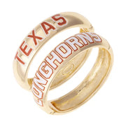 Texas Longhorn Canvas Polished Metal Hinge Bangle (27499B-Tex)