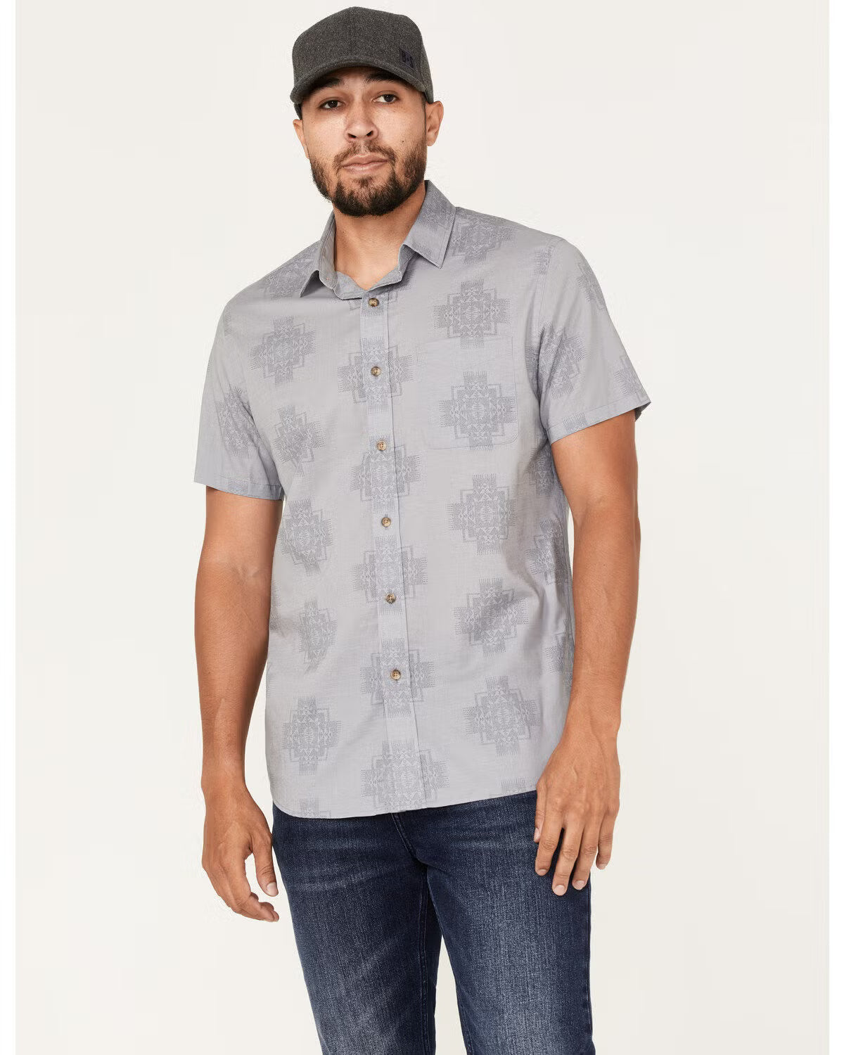 Pendleton Men's Shoreline Print Short Sleeve Western Shirt (on Sale)(RA849-79317)