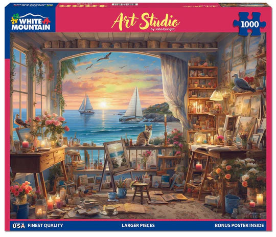 White Mountain Art Studio Puzzle (1000 Piece)