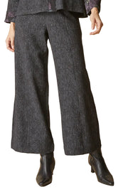 Habitat Crinkle Crepe Leaves Aria Pant (20062) (Black)