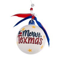 Glory Haus Merry Texmas Blue Bonnet Ornament