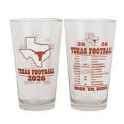 Texas Longhorn We own This State  2026 Football Schedule Glass