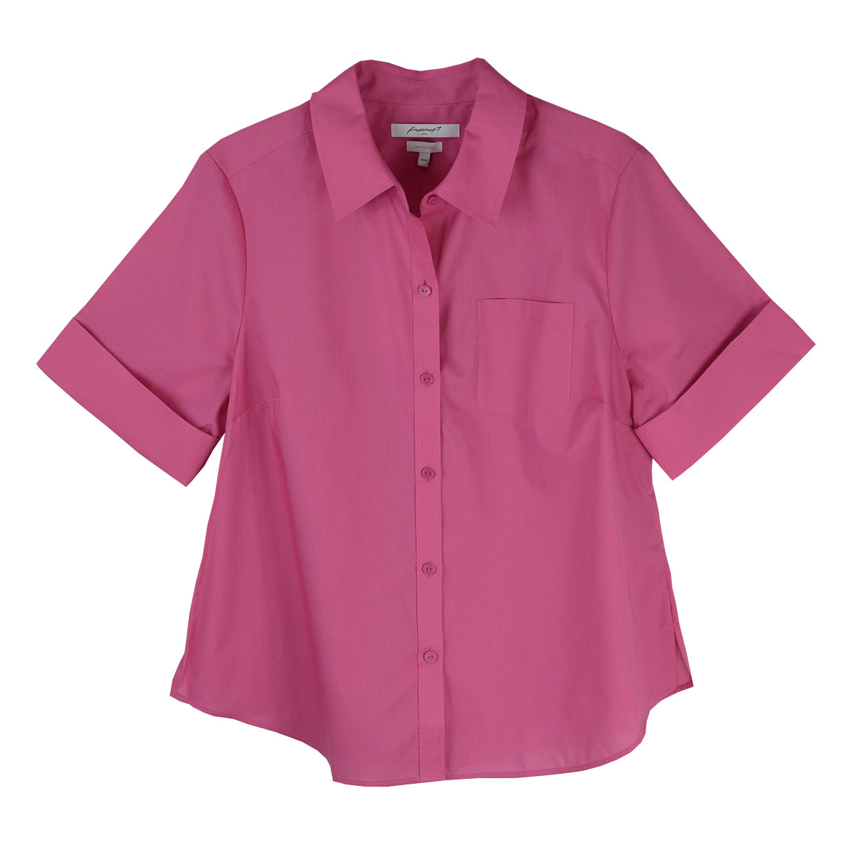 Foxcroft Plus Elbow Sleeve CVC Solid Lilac Shirt (204006)