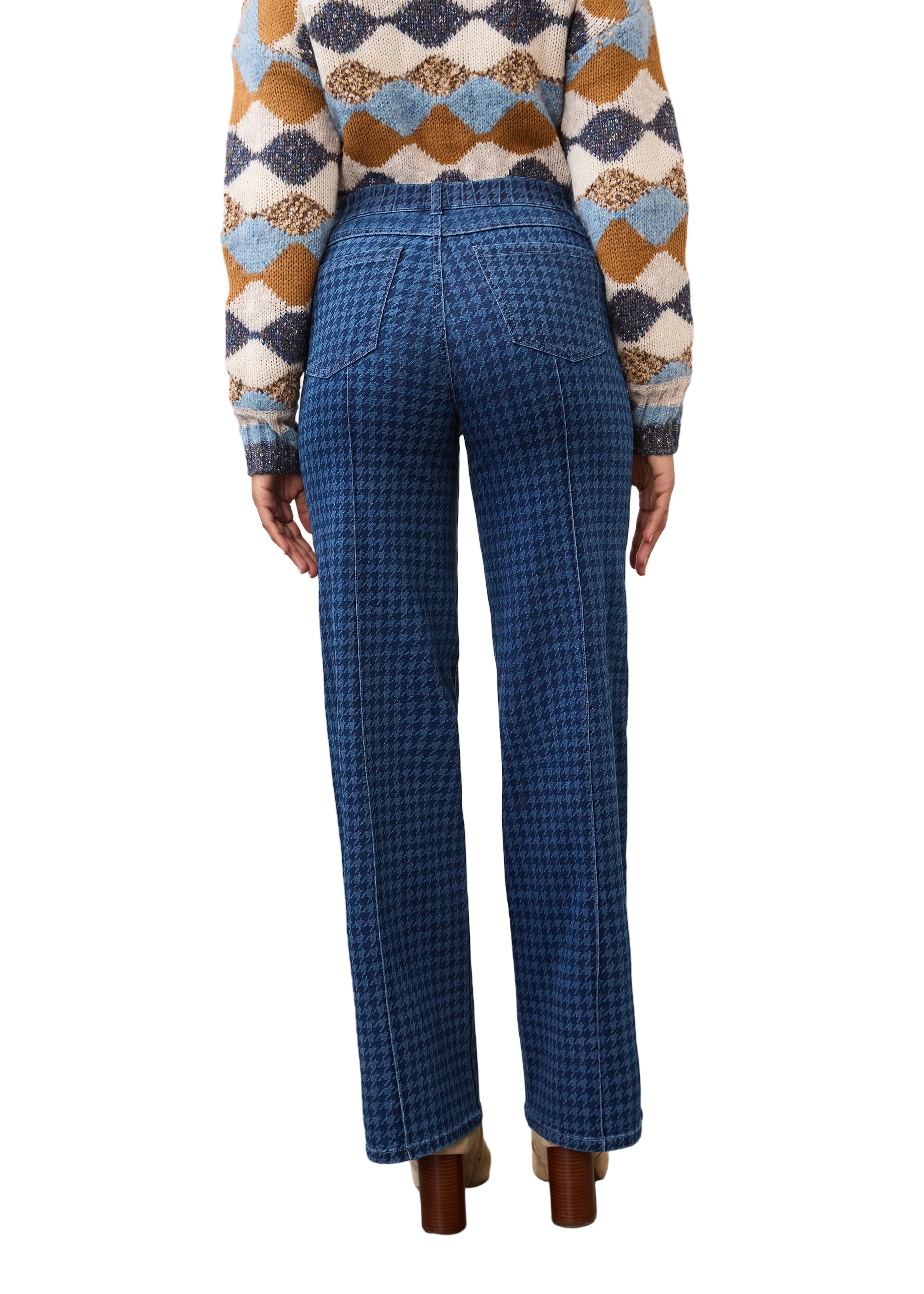 FDJ French Dressing Pull-On Straight Leg  Jean (2054669)(Houndstooth)