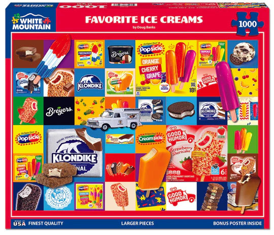 White Mountain Favorite Ice Cream Puzzle (1000 Piece)