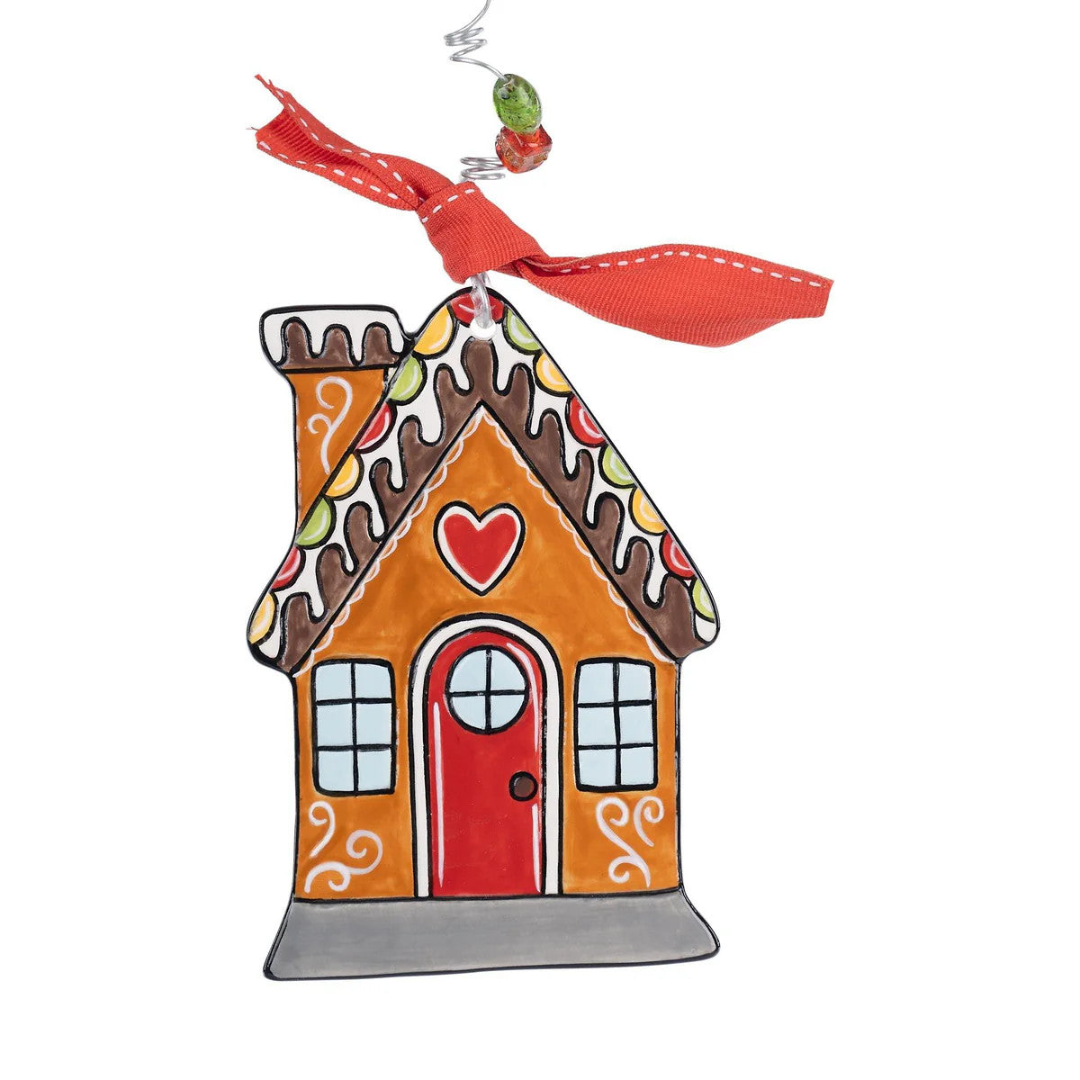 Glory Haus Ceramic Gingerbread Flat Ornament