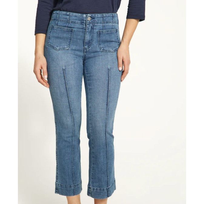 FDJ French Dressing Olivia Front Seam Boot Cut Crop Jean