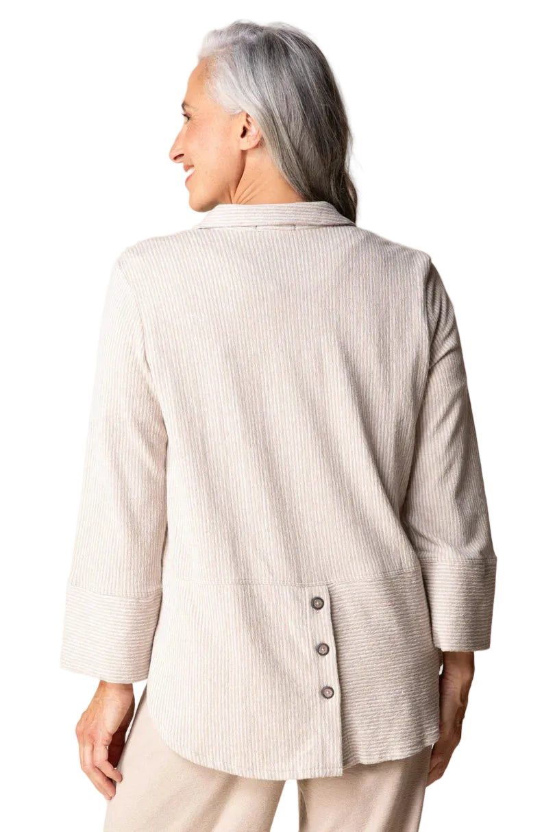 Habitat Pasadena Knit Stripe Button Front Shirt (21536)(2 Colors)
