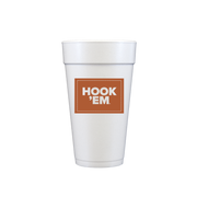 Texas Longhorn Foam Cup - University of Texas/Hook 'Em Horns (20 oz0(set Of 10)