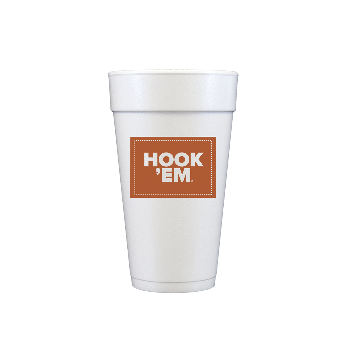 Texas Longhorn Foam Cup - University of Texas/Hook 'Em Horns (20 oz0(set Of 10)
