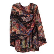 Rapti 100% Cashmere Reversible Loop Shawl (#21) BLK/MEL