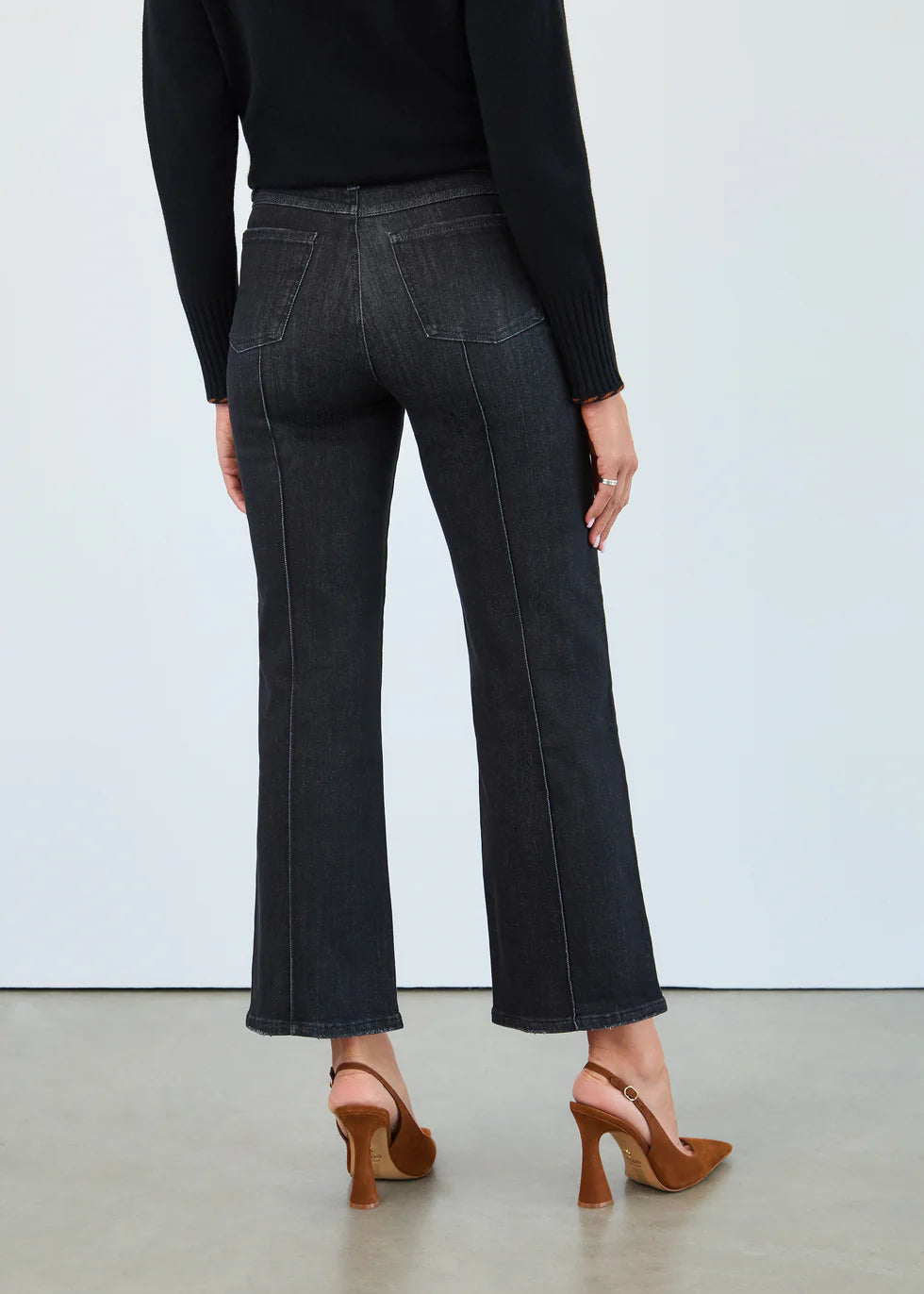 FDJ French Dressing Olivia Pintuck Wide Leg Ankle Jeans (220872)(Black Wash)