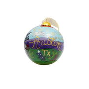 Kitty Keller Hand Painted City of Austin Icons Ornament  Script Letters 12998-g