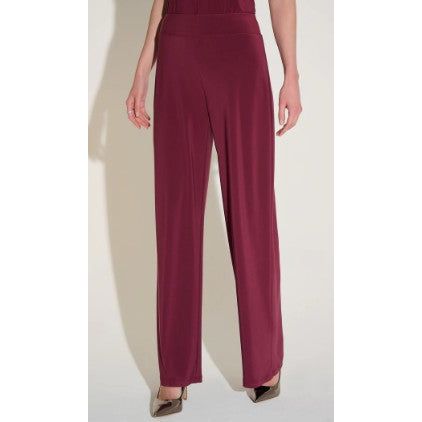 Joseph Ribkoff Solid Merlot Wide Leg Pant