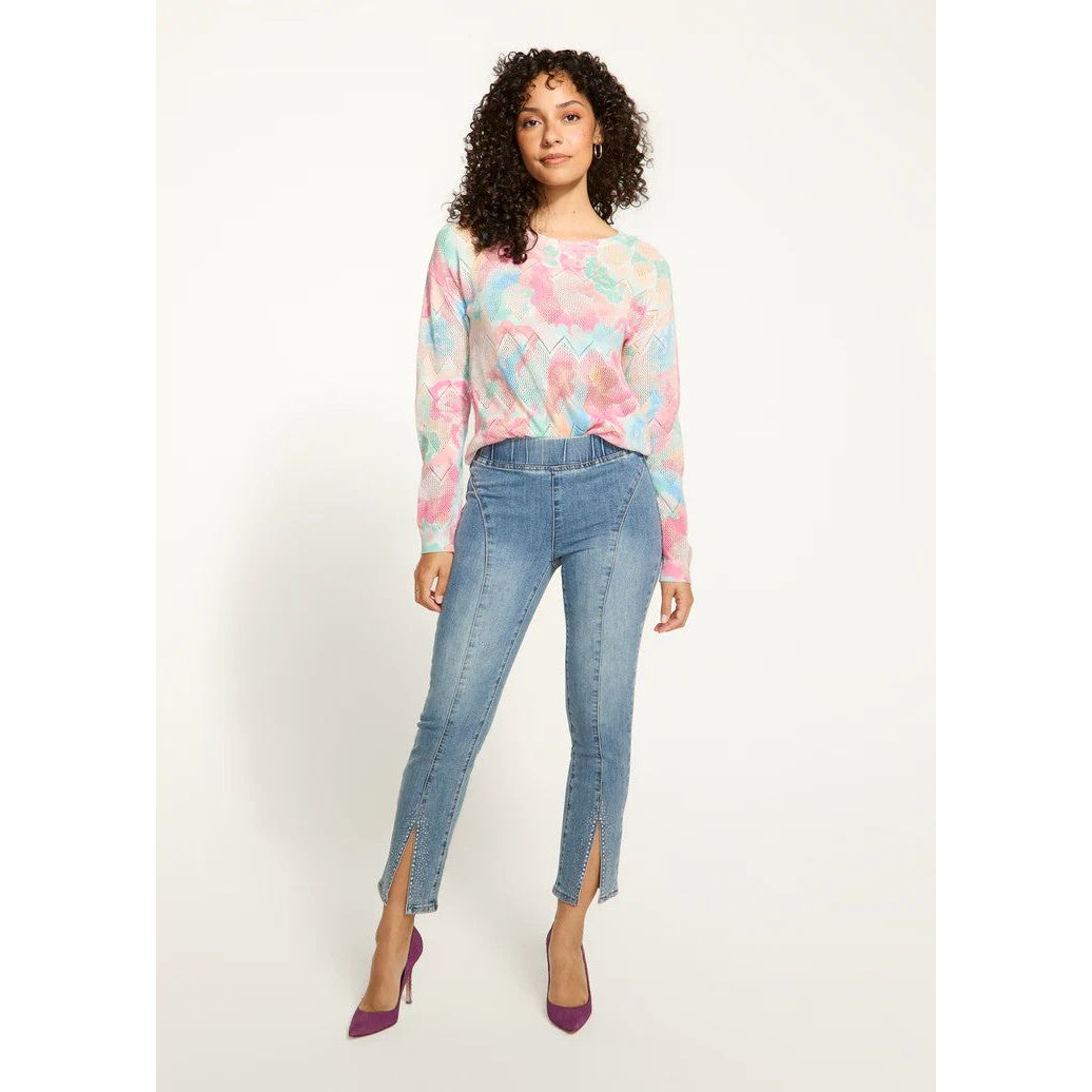 FDJ French Dressing Bedazzled Hem Pencil Ankle Jeans