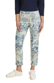 FDJ French Dressing Olivia Blurred Floral Wide Ankle Jeans (NEUTBLU)