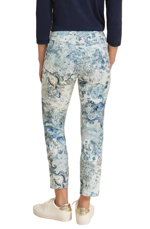 FDJ French Dressing Olivia Blurred Floral Wide Ankle Jeans (NEUTBLU)