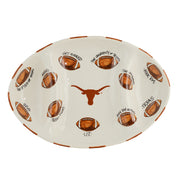 Magnolia Lane Texas Longhorn Ceramic Football Platter (22542)