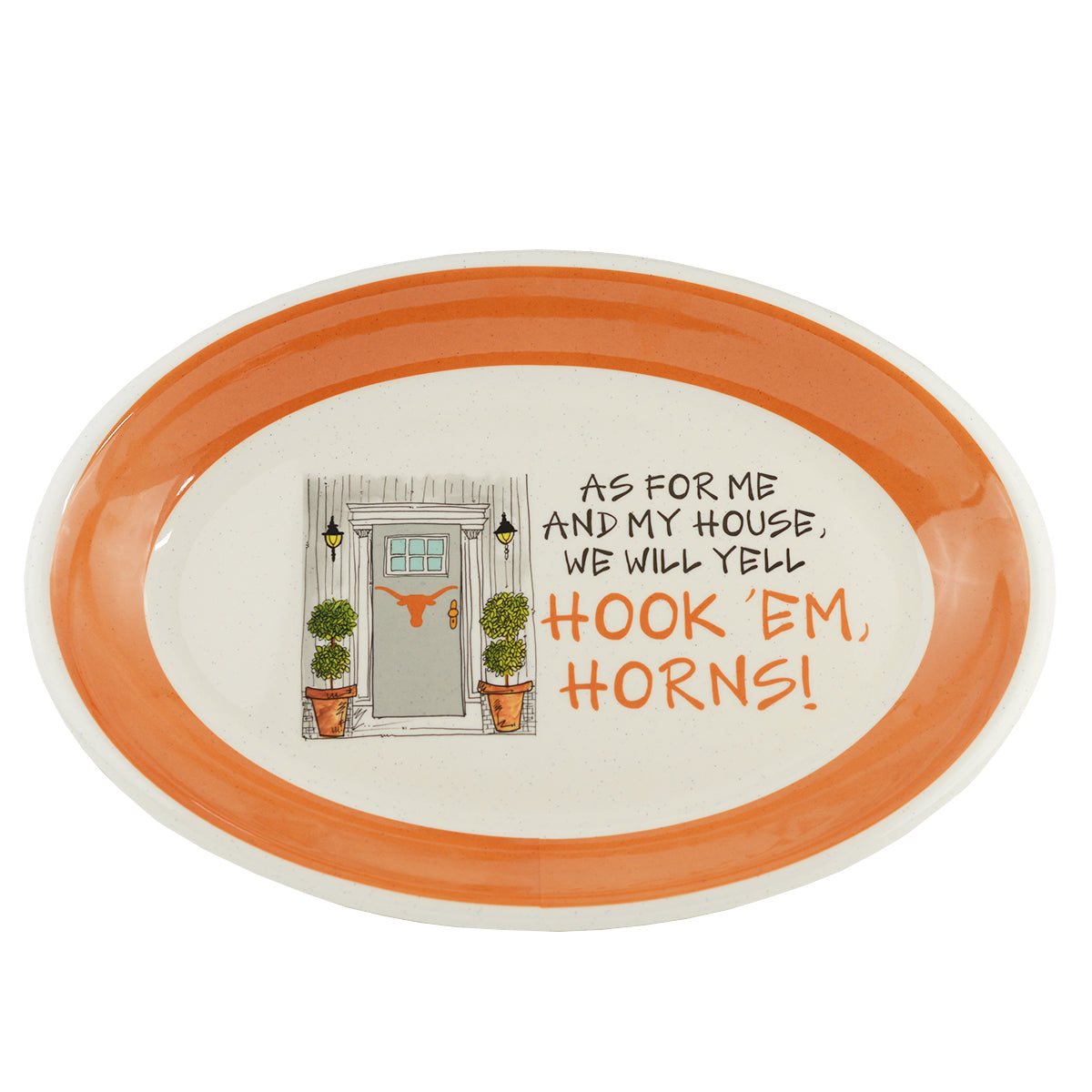 Texas Longhorn Magnolia Lane As For Me & My House...Melamine Platter