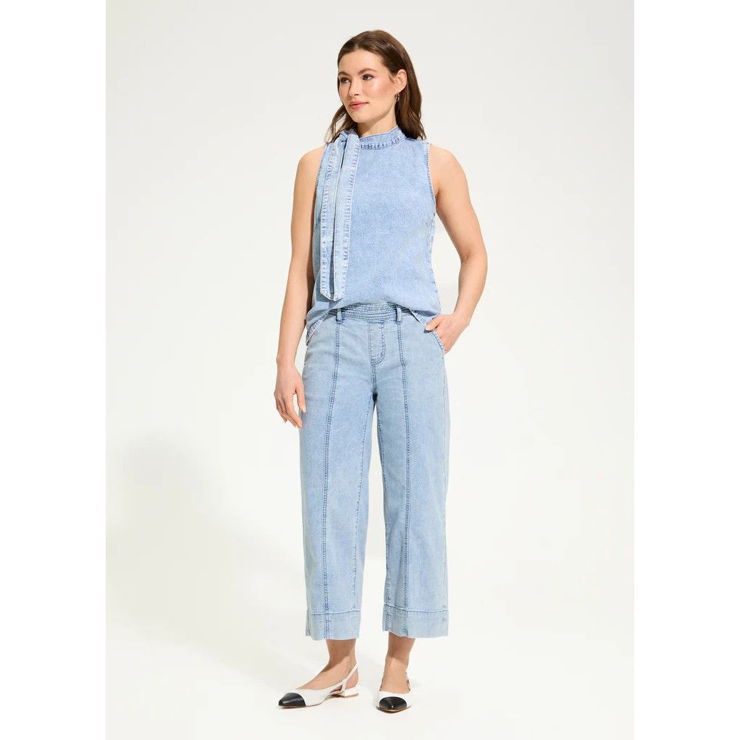 FDJ French Dressing Pull-On Powder Wash Crop Jeans