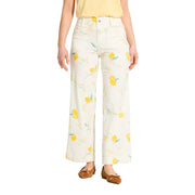 FDJ French Dressing Olivia Lemon Print Wide Leg Ankle Pant