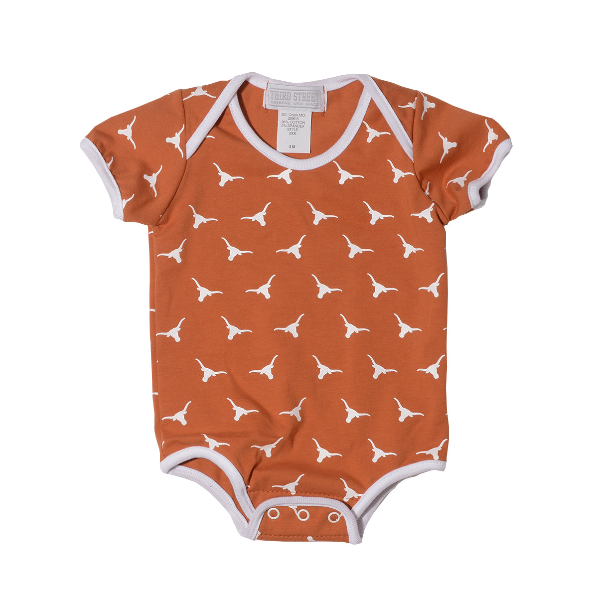 Texas Longhorn Infant Allover Logo Onesie (2 Colors)