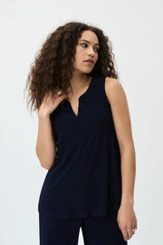 Joseph Ribkoff Sleeveless Tunic with V-Neckline (231137)(Midnight Blue )